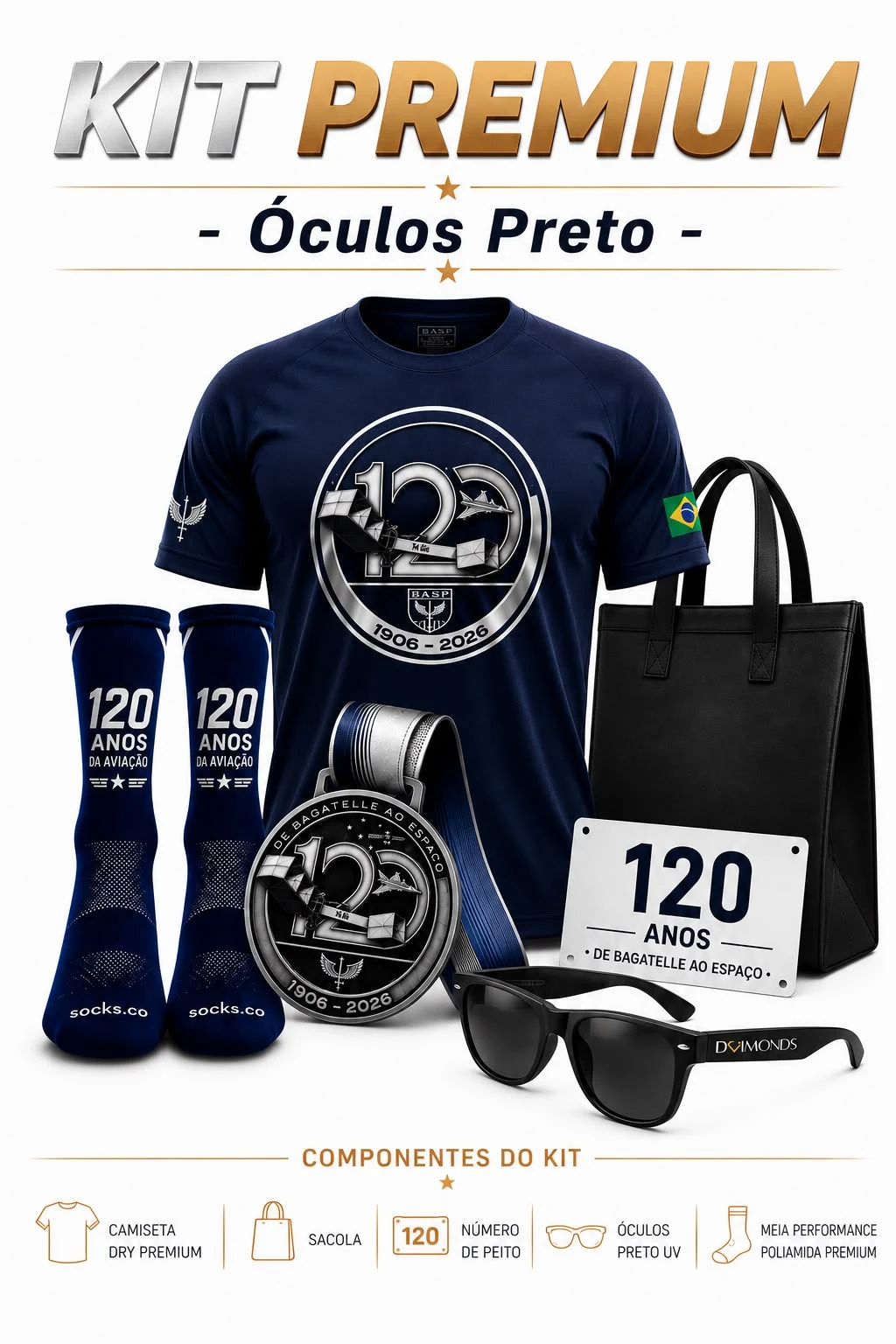 Imagem do kit Kit Premium 2 - Óculos Preto