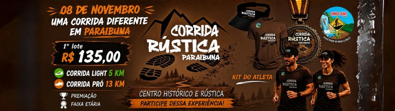 Banner da corrida Corrida Rústica