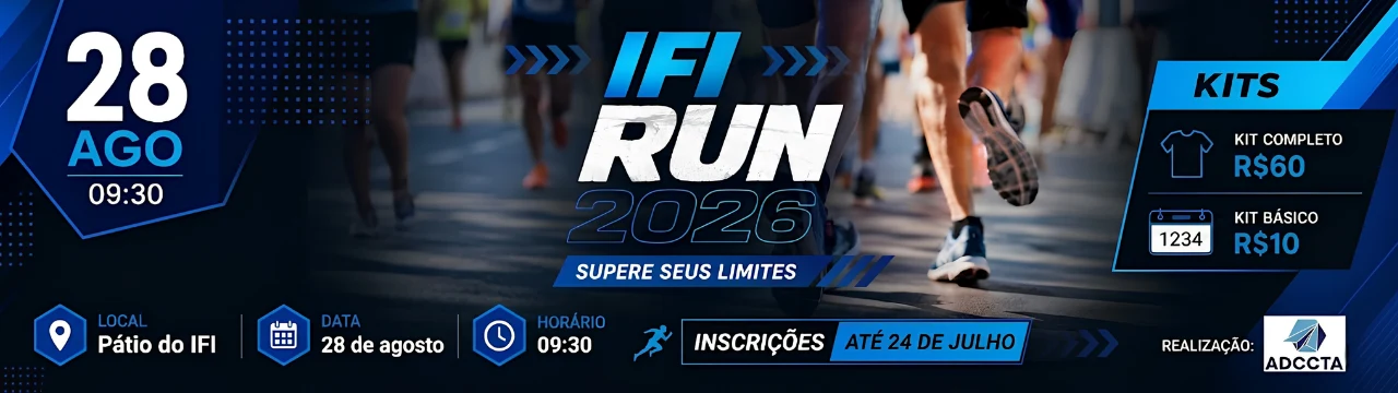 Banner da corrida IFI Run 2026
